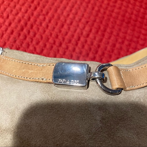 COACH Sz 10 Wexwood 1” Platform 4.5” Heels Suede Zip Back Closure Peep Toe Shoes - Picture 8 of 12